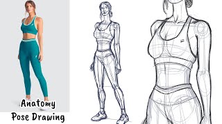 female Standing Pose Drawing [upl. by Apthorp]