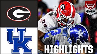 georgia bulldogs football vs kentucky wildcats full highlights game ESPN collage football [upl. by Sulecram]