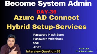 Become System Admin in 2024  Azure AD Components like Password Hass Sync  Password Writeback [upl. by Nabru]