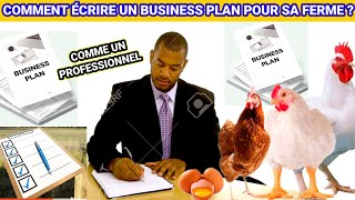 Comment écrire un business plan pour sa ferme avicole à la maison [upl. by Genna]