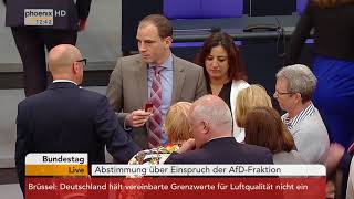 Abstimmung über den Einspruch der AfDFraktion zum Ordnungsruf gegen Alice Weidel am 170518 [upl. by Haukom321]