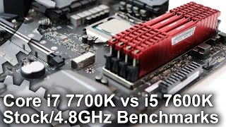 Core i7 7700K vs Core i5 7600K Stock48GHz Gaming Benchmarks [upl. by Sergei]