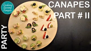 Canapés recipes  do your own party food  Part II  Cooking become simple [upl. by Flannery45]