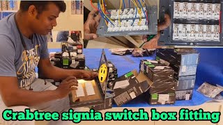 How to house wiring switch fitting 2024 model Crabtree signia switch reviewhouse wiring 👷😱 [upl. by Aidaas]