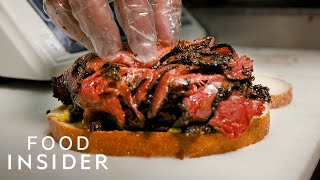 The Best Pastrami Sandwich In NYC  Best Of The Best  Food Insider [upl. by Eleda]