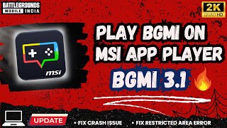 How to play bgmi in Pc with emulator  Ultimate guide 31 update Msi app player bgmi bgmiemulator [upl. by Anewor]