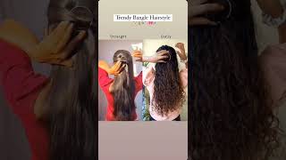 Trendy Bangle Hairstyle youtubeshorts viral ytshorts trending hairstyle [upl. by Haggar]