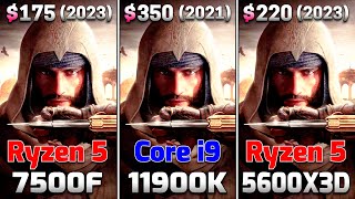 Ryzen 5 7500F vs Core i9 11900K vs Ryzen 5 5600X3D  PC Gameplay Tested [upl. by Eniwtna]