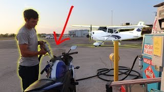 We Put AIRPLANE Fuel In a Motorcycle [upl. by Eleets965]