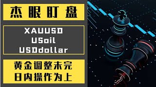 杰眼盯盘——黄金调整未完，日内操作为上，XAUUSD [upl. by Ekenna]