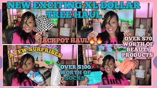 🚨NEW EXCITING JACKPOT XL DOLLAR TREE HAUL🔥100 WORTH OF SOCKS70 BEAUTY PRODUCTS ampMUCH MORE 32024 [upl. by Shurwood132]