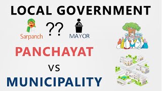 Local Government  Panchayati Raj Vs Municipalities Explained In Detail  Hindi [upl. by Kushner]