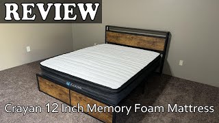 Crayan 12 Inch Memory Foam Mattress  Unboxing amp Review [upl. by Thora]