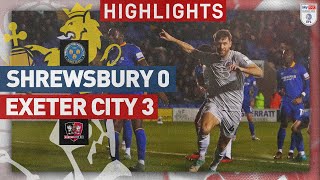 HIGHLIGHTS Shrewsbury Town 0 Exeter City 3 12324 EFL Sky Bet League One [upl. by Eniamerej]