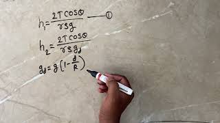 22 If a capillary tube is immersed vertically in water rise of water in capillary is h₁ When the [upl. by Ydiarf]