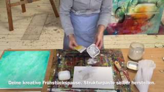 Strukturpaste selber herstellen acrylmalerei für Anfänger Tutorial painting [upl. by Lai]