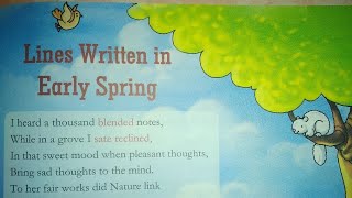 Lines Written in Early Spring Poem by William Wordsworth  Hindi Explanation  Class4thEnglish [upl. by Hiller]