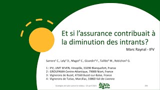 Et si lassurance contribuait à la réduction des intrants [upl. by Belloir530]