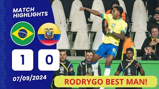 Brazil vs Ecuador 10 Highligts Rodrygo  Resumen y Goles  World Cup Qualifiers 2026 [upl. by Aelam]