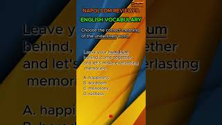 English Vocabulary  NAPOLCOM Reviewer 2024 [upl. by Eninnaej]