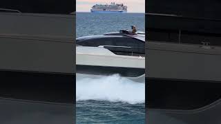 Is this awesome Riva 88 Folgore  Epic Drone Video in Miami Beach  Yacht Chasers  Haulover Inlet [upl. by Charmion]