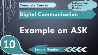 Example of ASK Amplitude Shift Keying  Digital Communication  Engineering Funda [upl. by Erle]