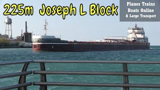 225m Joseph L Block Ship In St Clair River Great Lakes [upl. by Kalb]