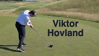 Viktor Hovland Slow Motion Driver Swing DowntheLine [upl. by Nywg]