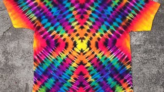 Gradient quotXquot Pattern Tie Dye Tutorial [upl. by Hiltner]