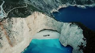 Beautiful Navagio shipwreck beach Greece [upl. by Jacobo]