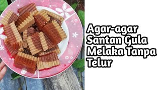 Resepi Agaragar Santan Gula Melaka Tanpa Telur [upl. by Yenal87]