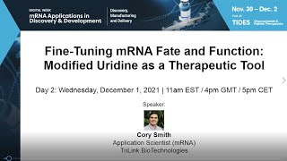 FineTuning mRNA Fate and Function Modified Uridine as a Therapeutic Tool [upl. by Akselaw]