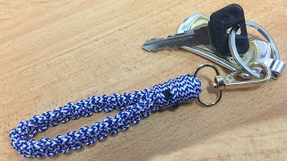 How To Make Wrist Keychain  Paracord wrist lanyard DIY Macrame Keychain  Wrist Keychain Tutorial [upl. by Cecelia]