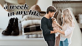 A WEEK IN MY LIFE W A BABY HampM fall haul for mum  baby girl how to baby wear fall baking [upl. by Sosthena]