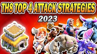 Top 4 Easiest TH8 Attack Strategies 2023  Best Town Hall 8 Attacks Clash of Clans [upl. by Smiley]