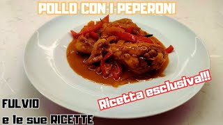 POLLO CON I PEPERONI  Ricetta in padella con salsa agrodolce [upl. by Halla940]