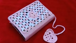 crochet حافظه مصحف emy crochet book coverغطاء مصحف [upl. by Scotney]