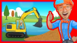 Construction Vehicles for Kids with Blippi  The Excavator Song [upl. by Yur]