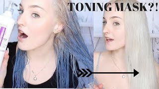 TONING HAIR MASK HOW TO GET PLATINUM WHITE HAIR [upl. by Burkley]