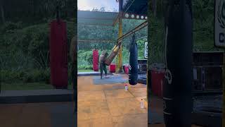 Buakaw Teaching Kota Miura Body Kick on the HeavyBag [upl. by Cornelie]