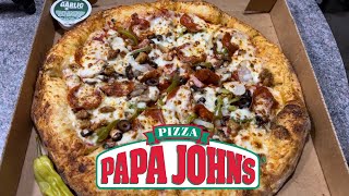 Papa John’s the works pizza review [upl. by Pik]