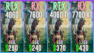 RTX 4060 vs RX 7600 vs RTX 4060 TI vs RX 7700 XT  Test in 15 Games [upl. by Merwyn]