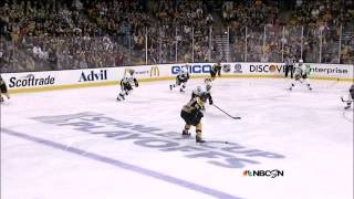 Adam McQuaid laser slapshot goal 10 6713 Pittsburgh Penguins vs Boston Bruins NHL Hockey [upl. by Shepard]