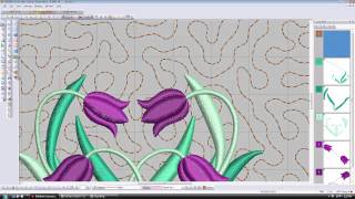 Creating a stipple background for a quilt block [upl. by Iel]