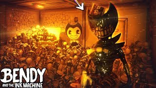 BENDY VS BACON SOUP MINIGUN its back  Bendy and the Ink Machine Hack Machine Hacking [upl. by Naaitsirhc]