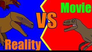 Reality VS Fiction Utahraptor VS Cinema velociraptor [upl. by Brigitte]