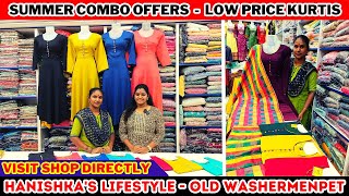 Very Very Low Price Kurtis Combo Offers  Hanishkas Lifestyle Chennai  Priya just now fashion [upl. by Toole926]