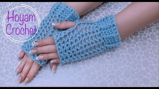 Mitaines au crochet pour debutant chic et facile a faire  قفازات شتوية [upl. by Col]