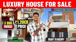 3 BHK Luxury Individual House For Sale in Coimbatore Vadavalli  Sanjaysamy  Vlog 259 [upl. by Salas]