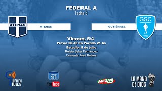 Atenas vs Gutiérrez  3ra fecha del Torneo Federal A [upl. by Bree]